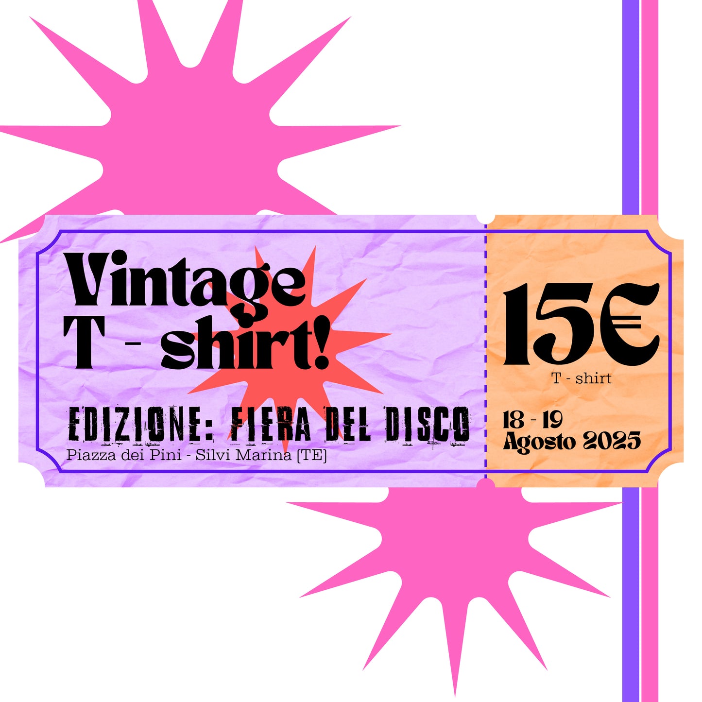 T-shirt logata VINTAGE LOVERS
